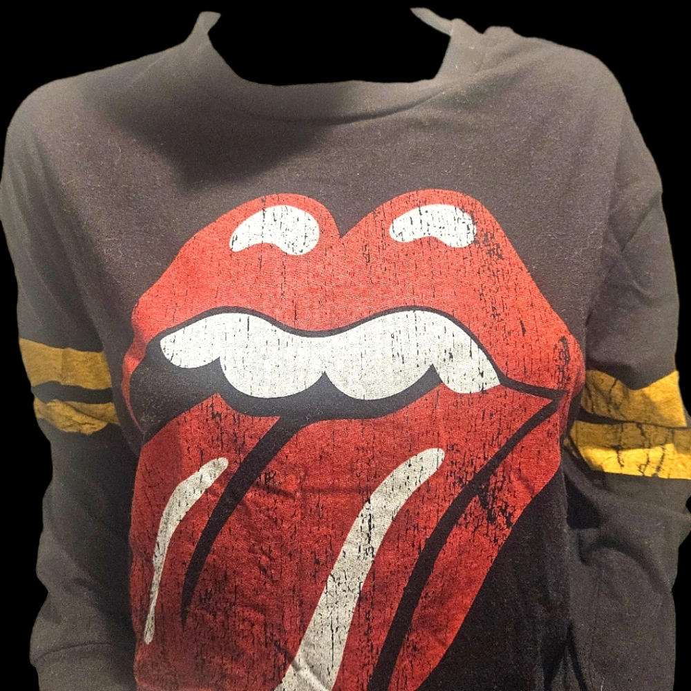 Womens Rolling Stones 3/4th M Top